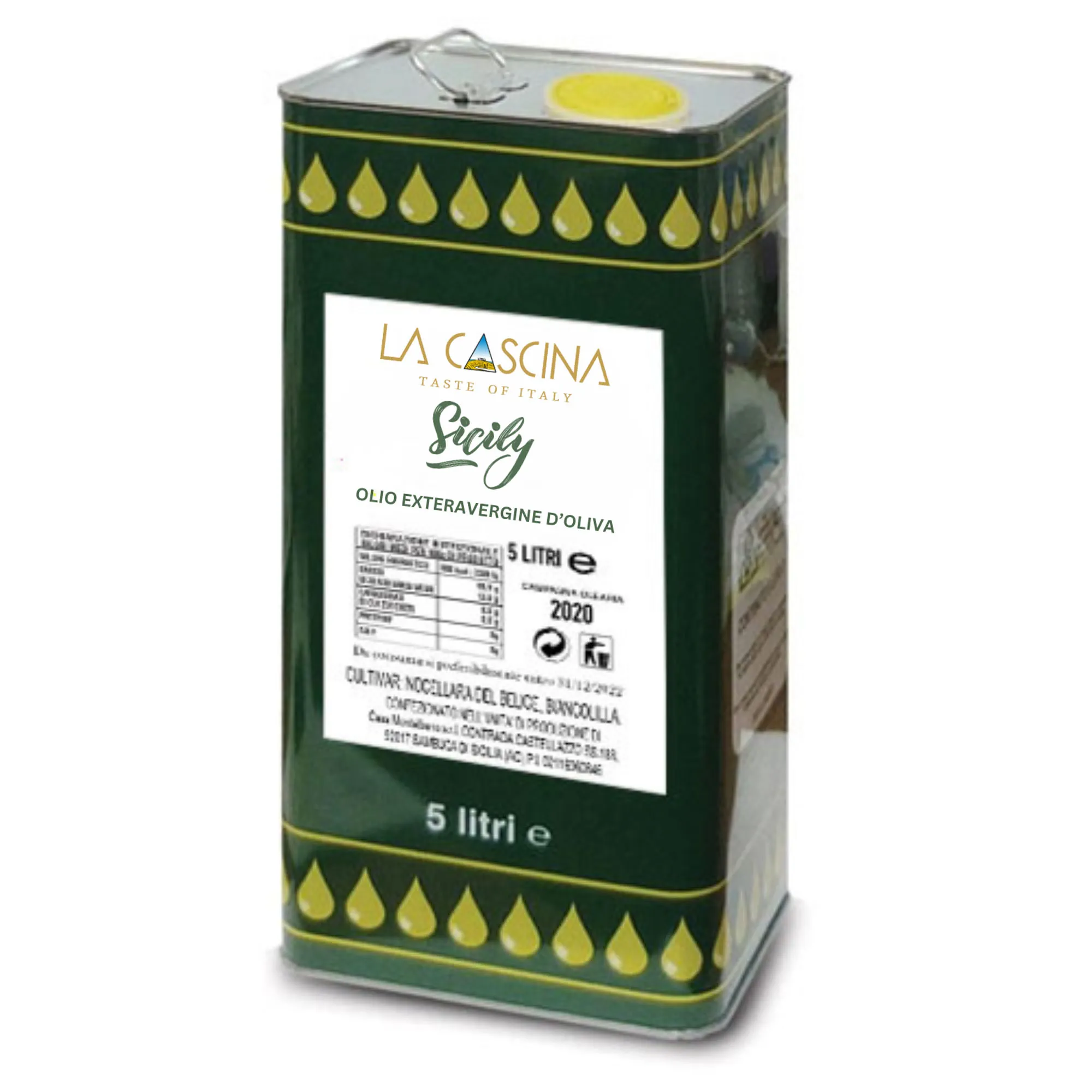 Extra virgin olive oil tin 5 L