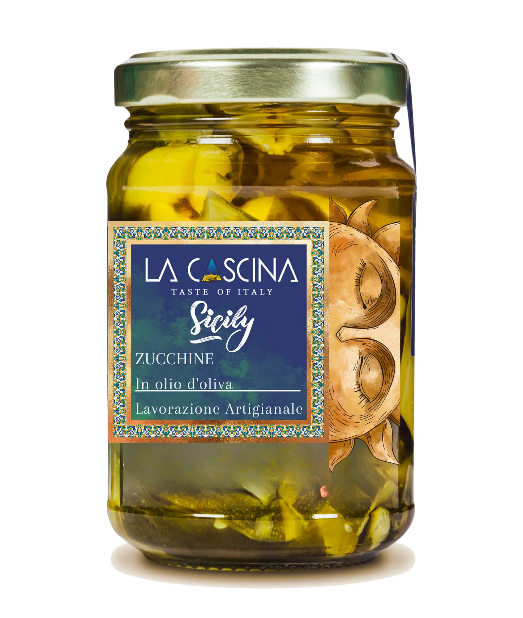Courgettes in olive oil 1650 gr